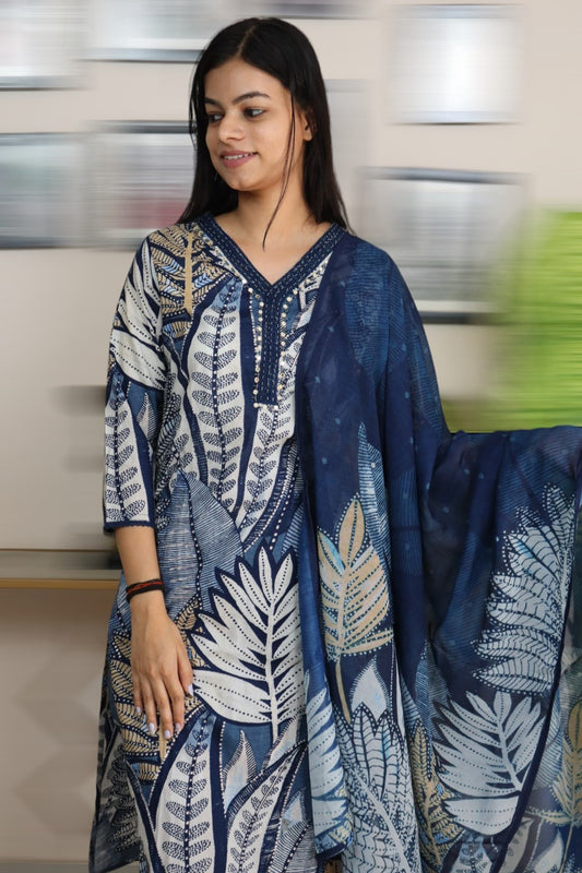 ISHI 805 Beautiful Multicolor Printed Color Mal Cotton Straight 3 Pcs Suit