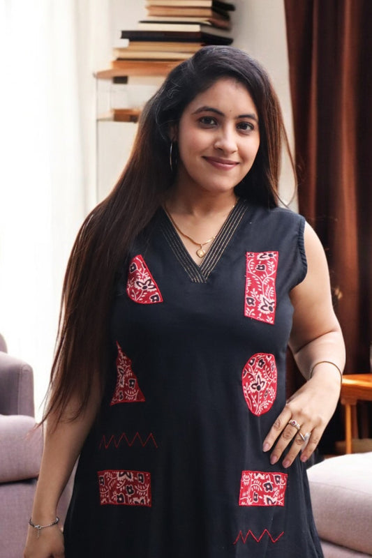 ISHI 956 Beautiful Black Color Cambric Cotton Embroided 2 Pcs Suit