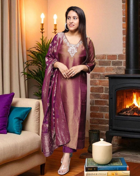 SCD0175 Designer Tissue Shimmer Brown Color 3 Pcs Set